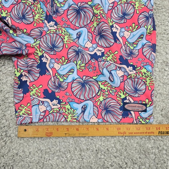 Vineyard Vines Swim Trunks Mens XL Pink Mermaids Mesh Lining Shorts Beach Pool - Picture 13 of 14